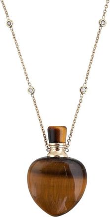 Jacquie Aiche 18K yellow gold Tigers Eye Potion Bottle necklace