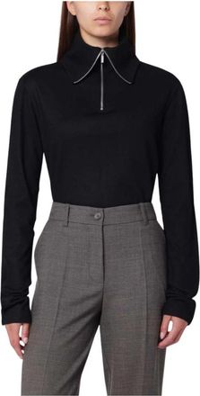 Entire studios Maglia Scollo V - Dames - V-hals truien - Zwart - L - Wol - Truien & Vesten