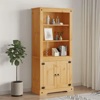 Berkfield Home Cupboard Mexican Pine Corona Range 80x40x170 cm in Brown | Size: 80 x 40 x 170 cm