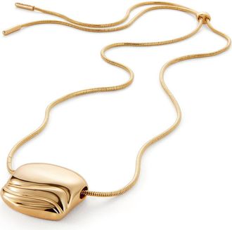 JENNY BIRD Rue Pendant Snake Chain Necklace in High Polish Gold at Nordstrom