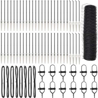 vidaXL Vidaxl - Reja Con Postes Gris 0.5 X 100 M Acero Recubierto De Pvc