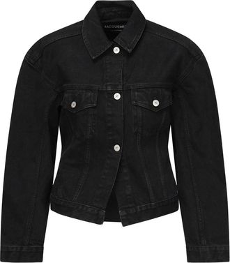Jacquemus De-Nimes Cotton Cropped Back Cinched Denim Jacket