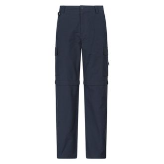 Mountain Warehouse Heren Rydal Zip-Off wandelbroek (Marine)