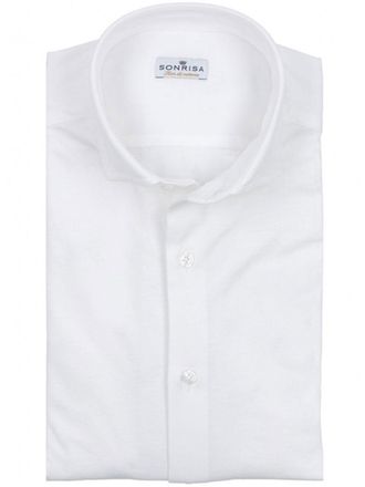 Sonrisa White Refined Rounded Collar Shirt