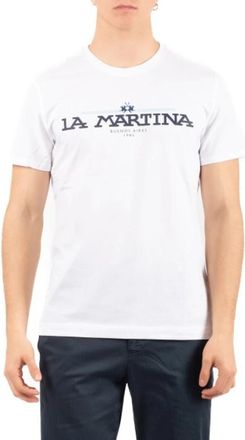 La Martina Aguer T-Shirt - Heren - T-shirts - Wit - M - Katoen - Tops