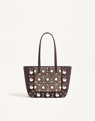Valentino Garavani Borsa Shopping Mini Valentino Garavani Nellc&ocirc;te Ricamata Donna TESTA DI MORO UNI