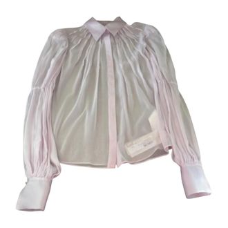 Genny Chiffon Stretch Zijde Blouse - Dames - Blouses & Shirts - Paars - Maat: 2XS Zijde