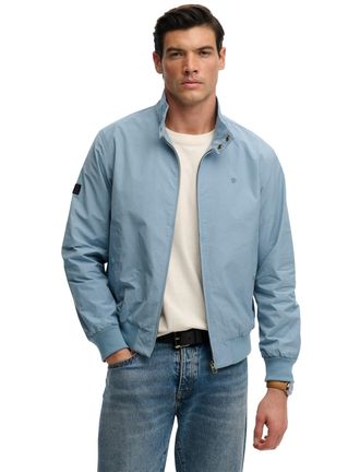 Superdry Tussenjas Cast Iron effen lichtblauw met boord