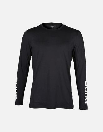 Bj&ouml;rn Borg Mens BORG Long-Sleeve Training Top, Black - Size: 36
