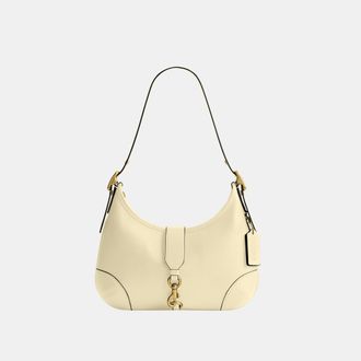 Coach Womens Hamptons Hobo Bag - Beige Leather - One Size