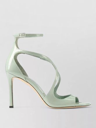 Jimmy Choo London azia 95 leather square toe stiletto sandals