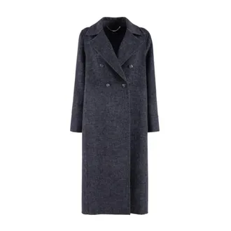 Nenette Cappotto lungo doppiopetto - - Coats - Donna - Blu - S