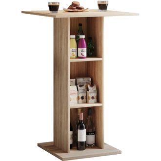 ebuy24 Tavolo da bar in legno vcm Tavolo in piedi Dimensioni ca. a. 108 x 70 x 70 cm tavolo alto - Standos (Sonoma rovere (S&auml;gerau))