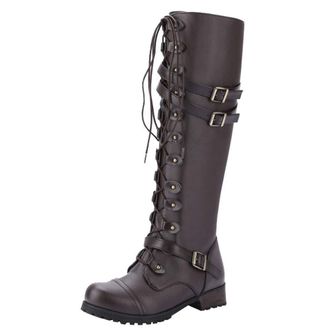 Generic Overknee Boots Womens Leather Boots Lace-Up Boots Knee-High Riding Boots Leather Western Boots Gothic Womens Boots Winter Boots Slip On Boots Combat B