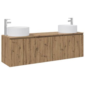 vidaXL Set Di Armadi Da Bagno 3 Pz Rovere Artigianale Vidaxl