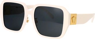 Versace Stijlvolle zonnebril met model 0Ve 4472D - Dames - Zonnebrillen - Wit - 56 MM - Accessoires