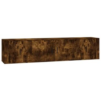Berkfield Home 3 Piece TV Cabinet Set Smoked Oak Engineered Wood in Brown