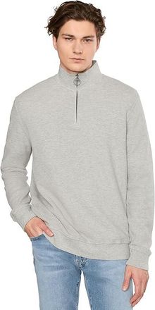 Barbour Pique Interlock Half Zip Sweatshirt Mens Sweatshirt Grey Marl : 3XL, Cotton