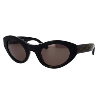 Balenciaga Sunglasses, unisex, Black, 52 MM, Stylish Oval Sunglasses with BB Logo