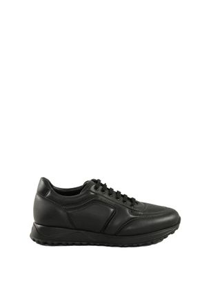 A.Testoni Leather Sneakers - Black