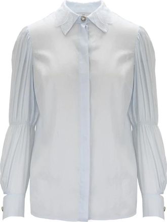 Elisabetta Franchi Shirt - Dames - Overhemden - Blauw - XS - Katoen - Overhemden