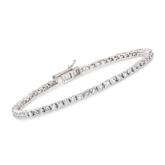Ross-Simons White Topaz Tennis Bracelet in Sterling Silver