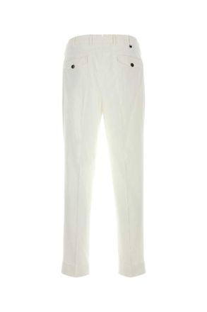 Pantaloni Torino Mens White Stretch Cotton Style Pant Y010 Exterior: Elastane Pantaloni