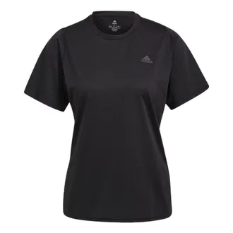 adidas (WMNS) adidas Run Icon 3 Bar T-Shirt Asia Sizing Black H57742