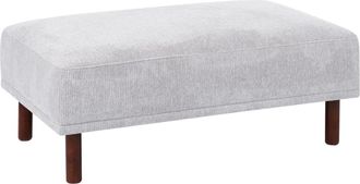 Beliani Otomana Tela Gris claro