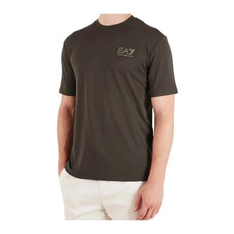 Emporio Armani T-shirt Oversize Premium Label - - Tops - Uomo - Marrone - M