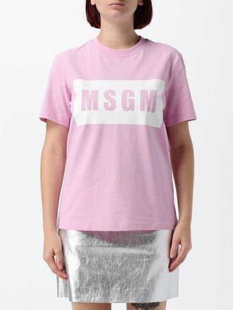 Msgm T-shirts in cotone con stampa logo