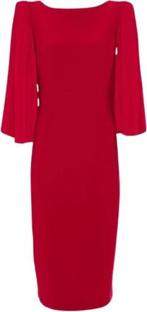 Joseph Ribkoff Elegante Midi Jurk - Dames - Casual kleedjes - Rood - XL - Polyester - Kleedjes
