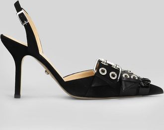 Mach & Mach Pumps In Black Leather