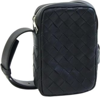 Bottega Veneta Pre-owned Intrecciato Pochette Schoudertas - Dames - Vintage Schoudertas - Zwart - ONE Size - Leer - Vintage