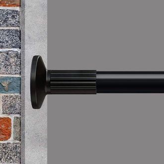 OEM Barra De Cortina Telesc&oacute;pica Multifuncional De 168-218 Cm, No Requiere Perforaci&oacute;n, Color Negro Mate, Extensible, Barra De Cortina Telesc&oacute;pica Extrala