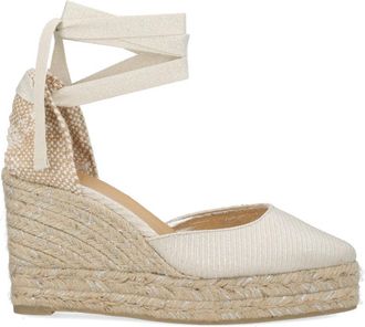 Castaner Neutrals Joyce Pointed Jute Platform Sandals