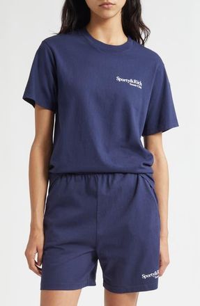 Sporty & Rich Gender Inclusive Play Tennis Graphic T-Shirt in Dark Navy at Nordstrom, Size Xx-Large