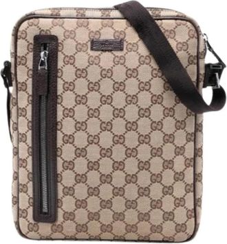 Gucci Pre-owned Cross Body Bags, female, Beige, Size: ONE SIZE Pre-owned Vintage Crossbody Bag