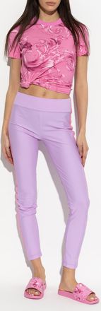 Versace Jeans Couture T-shirt With barocco Pattern, Womens, Pink