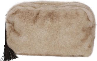 P.A.R.O.S.H. Plush Faux Fur POCHE TTE Bag with Tassel Detail