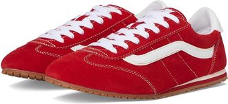 Vans Super Lowpro Athletic Shoes Racing Red : Mens 9 - Womens 10.5 Medium, Suede