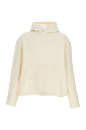 Rier Textured Wool Hoodie With Kangaroo Pocket And Elasticated Details