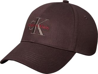 Calvin Klein Baseball Cap CALVIN KLEIN, Herren, rich braun, Web, Baumwolle, unifarben, Caps Baseball Cap, mit Markenlogo