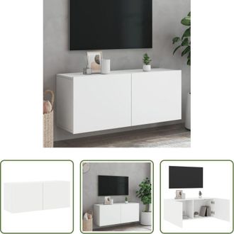 vidaXL Mobile TV - Mobile TV a Parete Bianco 100x30x41 cm