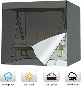 OEM Funda Para Columpio De Jard&iacute;n, 3 Plazas, Lona Oxford 210d Impermeable Y Resistente A Los Rayos Uv, Funda Protectora Para Columpio De Exterior 220x170x