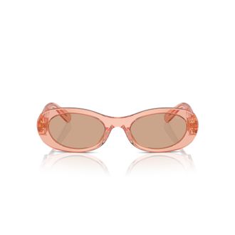 Miu Miu 0mu 06zs Translucent Acetate Oval Sunglasses