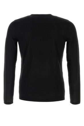 Le Kasha Mens Black Cashmere Kyoto Sweater Exterior: Maglieria