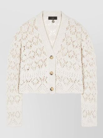 Alanui lagoon romance crochet v neck cardigan