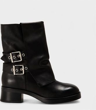 Steve Madden Womens Bonfire Trench Boots with Metallic Pattern - Black - Size: 5