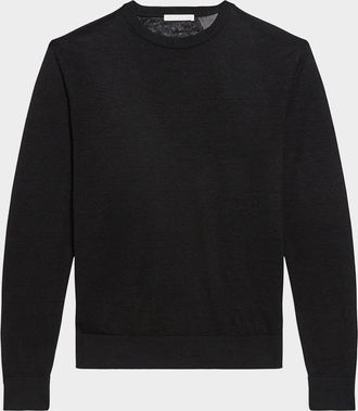Helmut Lang Mens Linen Logo Long-Sleeve Top